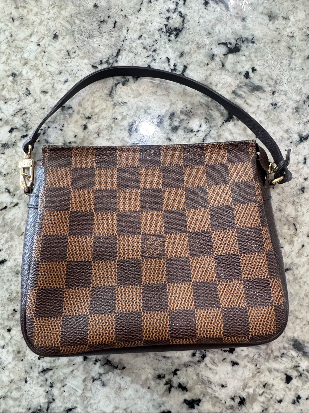 Rare 1999 Louis Vuitton Damier Ebene Square Pochette